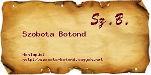 Szobota Botond névjegykártya
